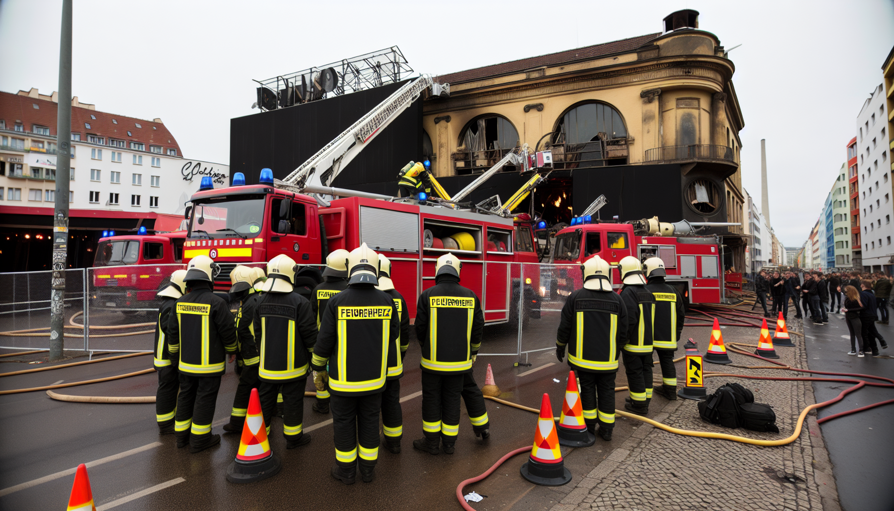 Berghain Önünde Yangın, İtfaiye Müdahale Etti