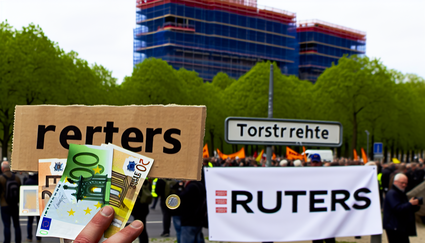 Torstraße'daki Yenileme İçin Yapılan Protesto