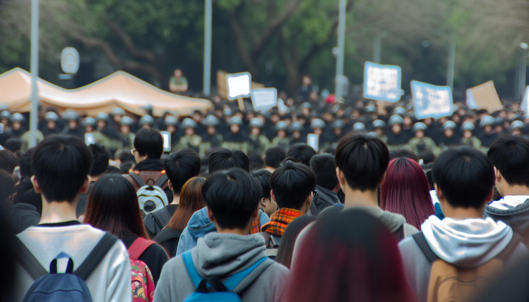 Berlin'de Öğrenciler Askerlik Kanununa Karşı Protesto Düzenliyor