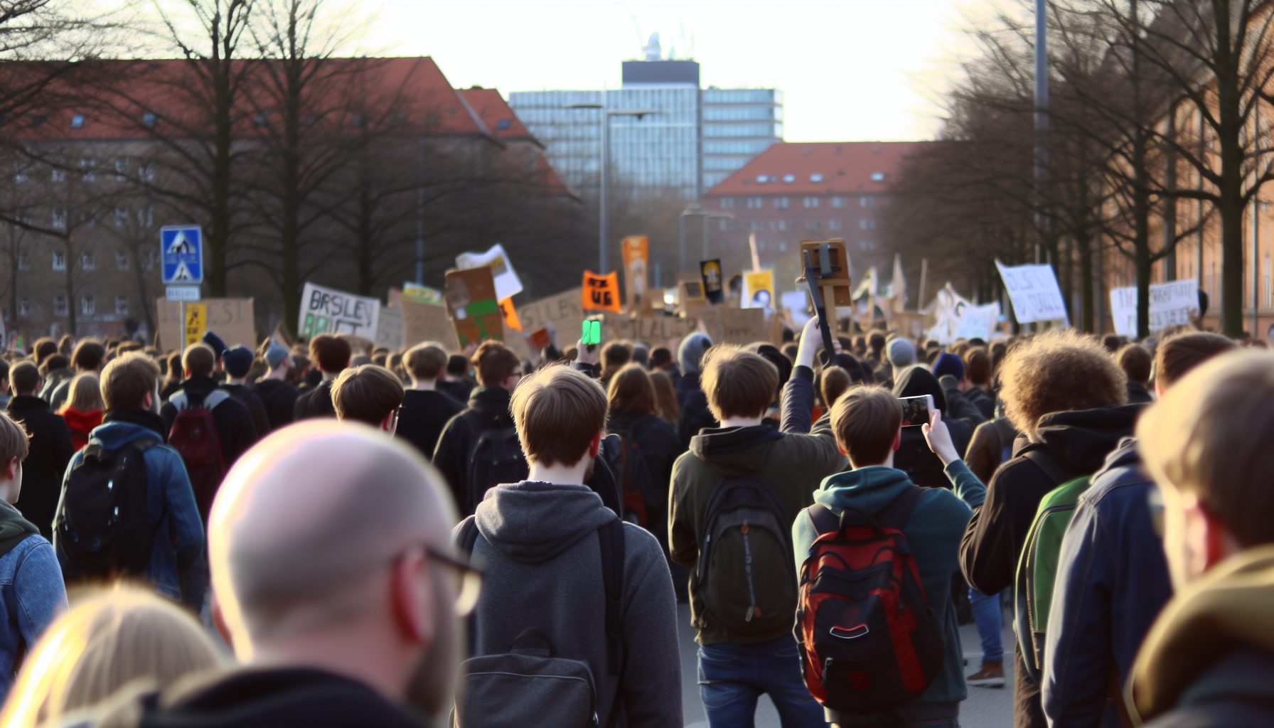 Almanya'da Öğrencilerin Askere Alım Protestosu İçin "Okul Grevi"
