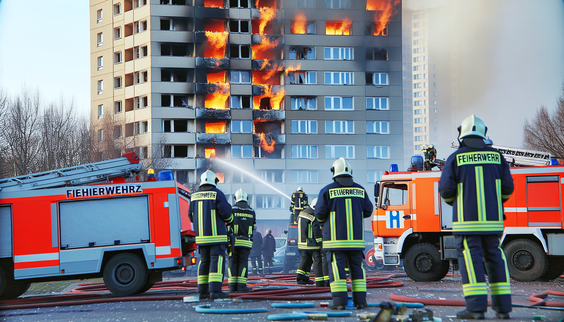 Berlin-Spandau'da Yüksek Bina Yangını: Beş Yaralı