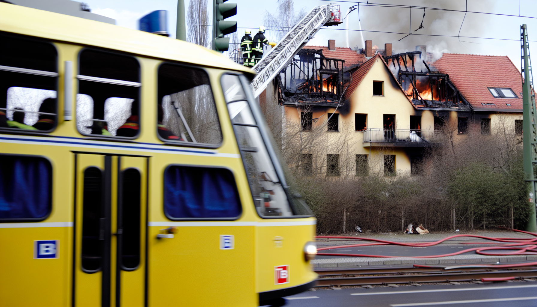 Potsdam'da Dört Katlı Villa Yangını: Bir Kişi Hastaneye Kaldırıldı