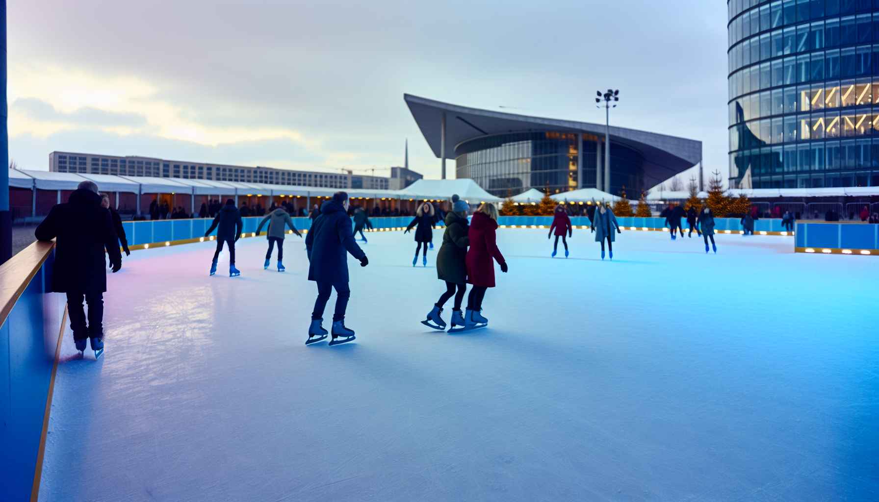 Berlin-Mitte'de Eski Sony Merkezi'nde Kayak Pisti Açılıyor