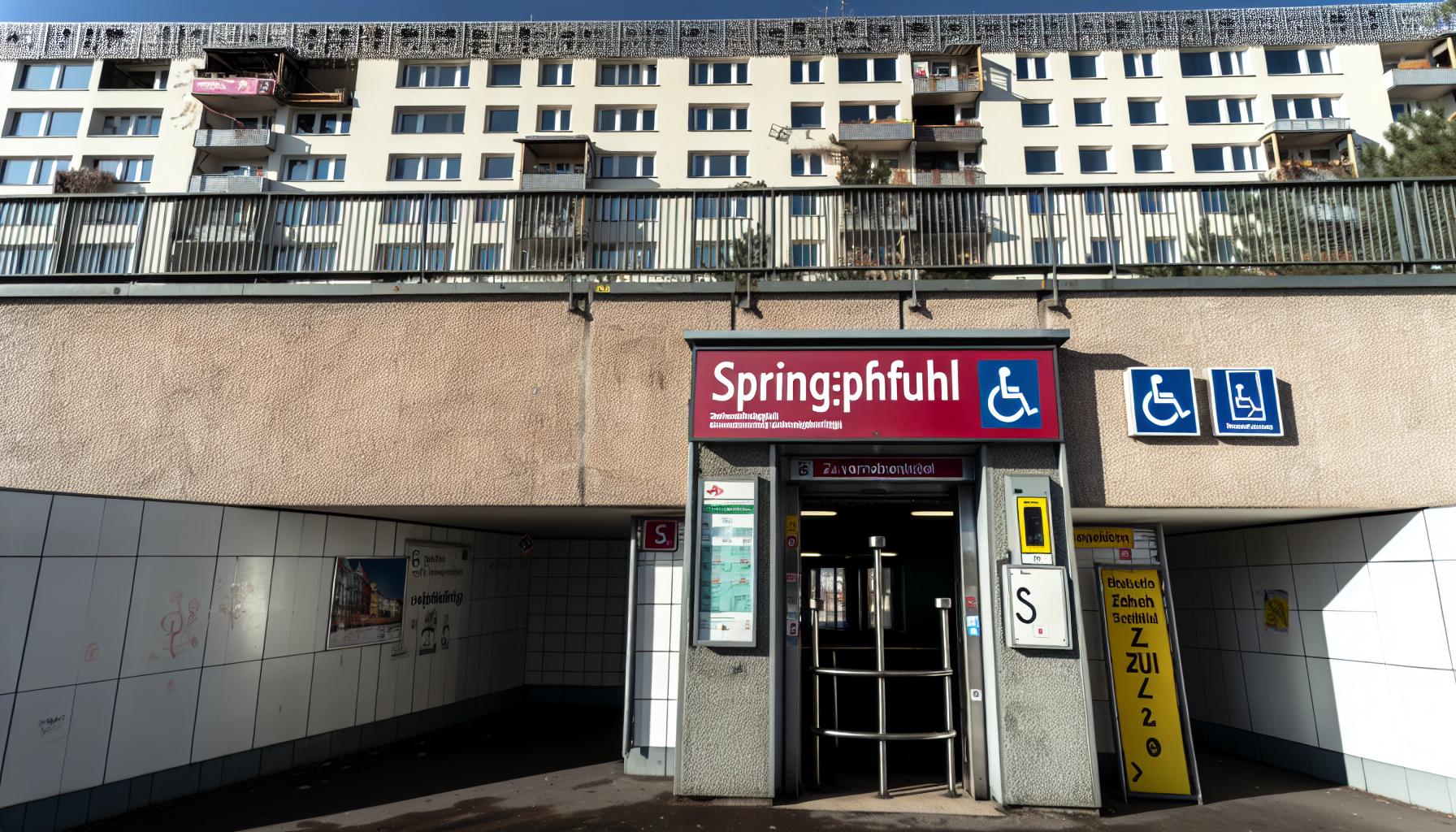 Berlin'deki Springpfuhl İstasyonu'nda Asansör Arızası